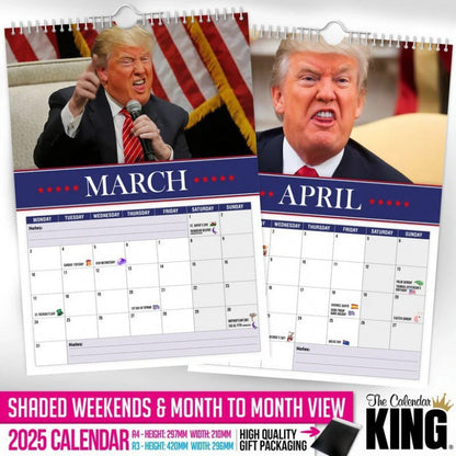 2025 Trump Wall Calendar For a Year of Laughs and Memorable Moments